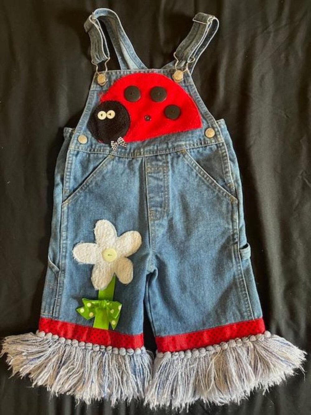 Greggy Girl Ladybug Overalls Size 2T